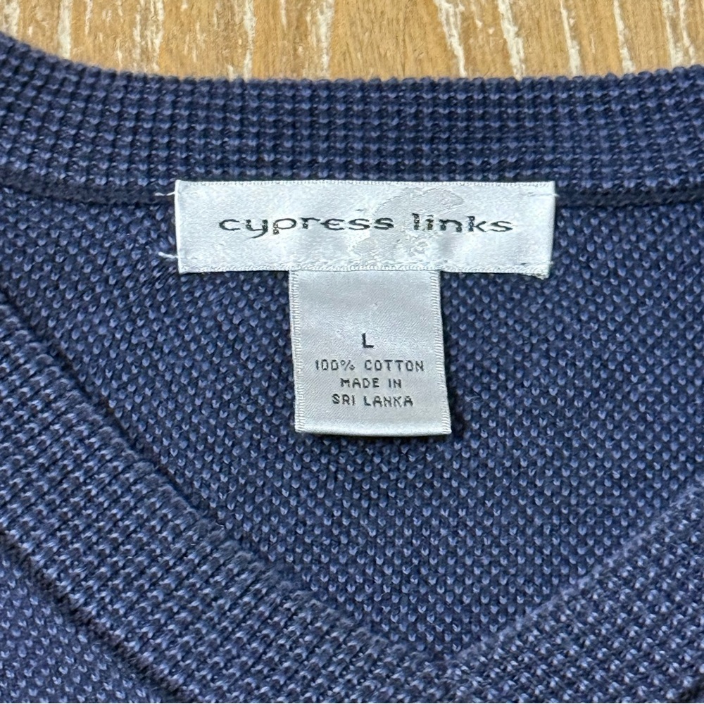 Cypress Links Golf Sweater Vest Men’s Large Navy Cotton
Sportswear Career Wear - Picture 6 of 7